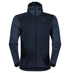 Scott Defined Tech Hoodie - Bl&#229;, L Lett fritidsjakke med b&#248;rstet fleece