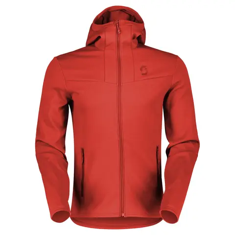 Scott Defined Mid Hoodie - Rød Lett hoodie med børstet innside