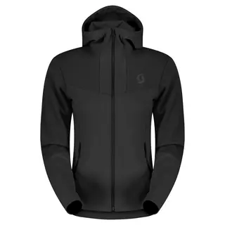 Scott Defined Mid Damehoodie - Sort Stretchy hoodie av b&#248;rstet fleece