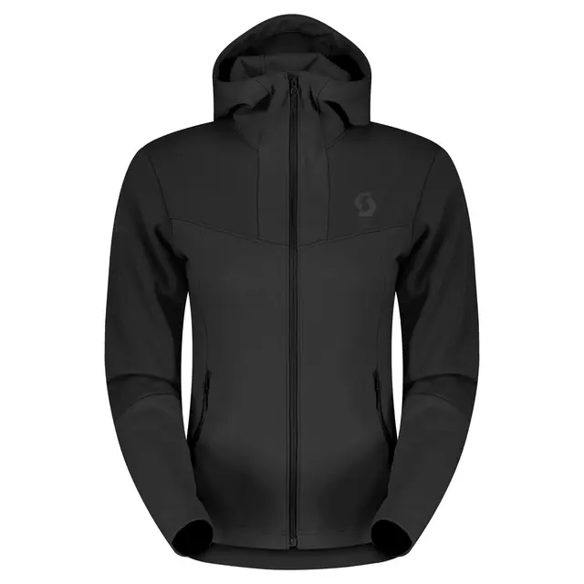 Scott Defined Mid Damehoodie - Sort, L Stretchy hoodie av børstet fleece 