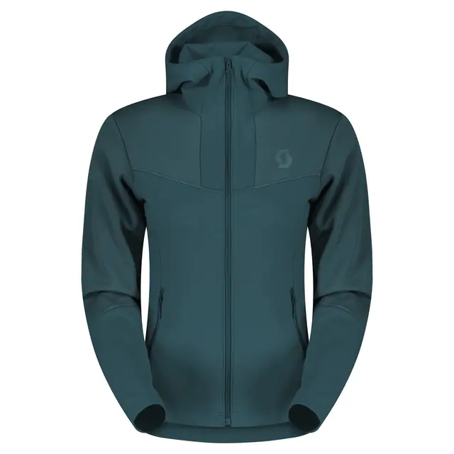 Scott Defined Mid Damehoodie - Grønn, S Stretchy hoodie av børstet fleece 