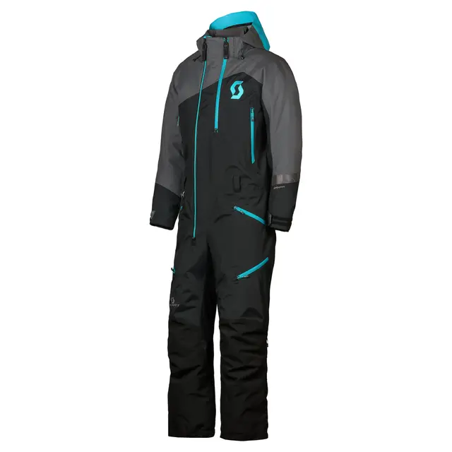 Scott DS-I Monosuit Dame - Sort/Blå, M Foret heldress med masse finnesser(100g) 