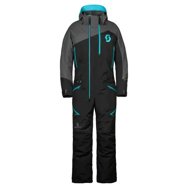 Scott DS-I Monosuit Dame - Sort/Blå, M Foret heldress med masse finnesser(100g) 
