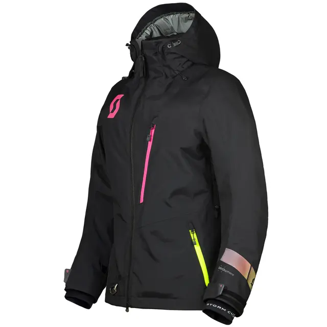 Scott XT-S Damejakke - Sort/Rosa, M Teknisk skalljakke for aktive damer 