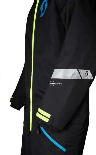 Scott DS JR Monosuit - Sort, S Teknisk/slitesterk scooterdress til barn 