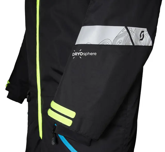 Scott DS JR Monosuit - Sort, S Teknisk/slitesterk scooterdress til barn 