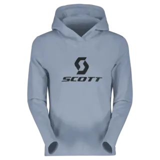 Scott Defined Mid Damehoodie - Bl&#229; Stretchy hoodie av b&#248;rstet fleece