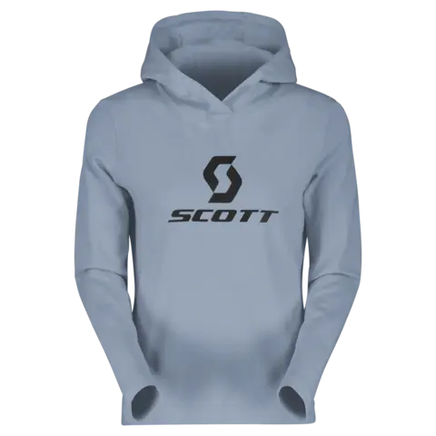 Scott Defined Mid Damehoodie - Blå Stretchy hoodie av børstet fleece