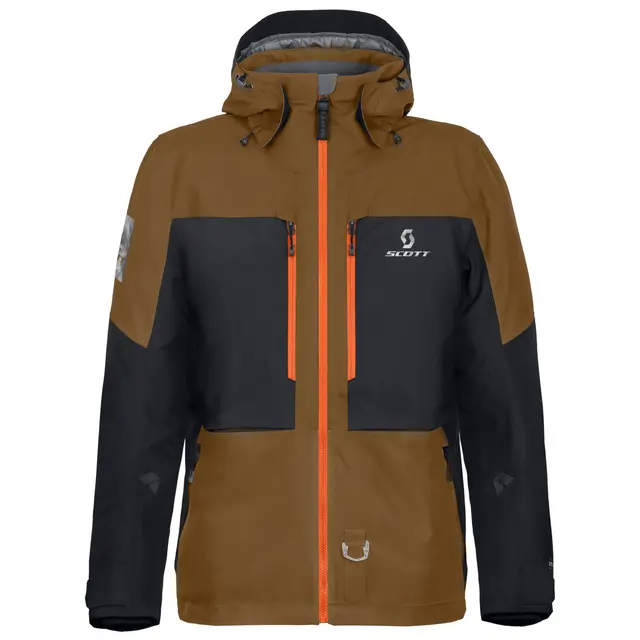 Scott Intake 80 Jakke - Brun/Sort, L Stilfull allroundjakke, avtagbar hette 
