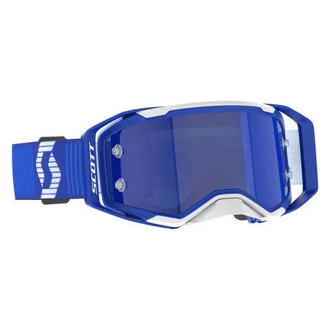 Scott Prospect 2.0 MX Brille - Blå/Hvit Blå Krom Works Linse