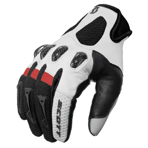 Scott Assault Hanske Sort/Rød Lett enduro/MC hanske med carbonknoker