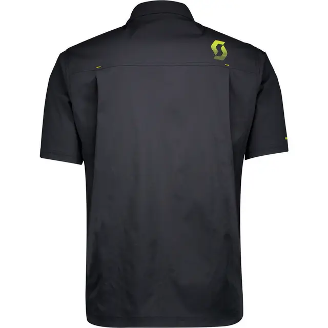 Scott Shirt Factory Team - Sort/Gul L Kortermet skjorte med trykk knapper 