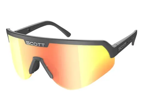 Scott Sport Shield Solbrille Sort Rød Krom Linse