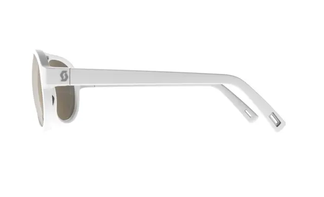 Scott Bass Solbrille Hvit Brun Linse 