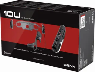 Sena 10U Intercom Shoei Neotec Bluetooth 4.1, fjernkontroll