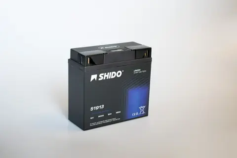 Shido 51913 Lithium - 12V ATV/MC/Snøscooter Batteri 12v, 7.2Ah, 90Wh, 186x82x171