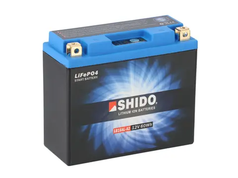 Shido LB16AL-A2 Lithium - 12V ATV/MC/Snøscooter Batteri 12V, 5Ah, 60Wh, 150x65x144