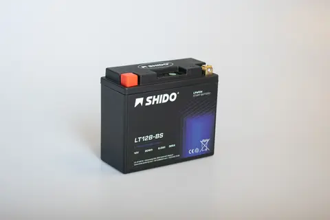 Shido LT12B-BS Lithium - 12V ATV/MC/Snøscooter Batteri 12V, 4.8Ah, 60Wh, 150x65x130