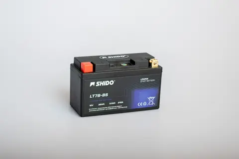 Shido LTZ7B-BS Lithium - 12V ATV/MC/Snøscooter Batteri 12V, 3Ah, 36Wh, 148x64x92
