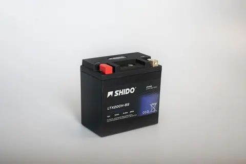 Shido LTX20CH-BS Lithium - 12V ATV/MC/Snøscooter Batteri 12V, 6Ah, 72Wh, 150x87x164