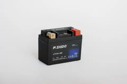 Shido LTX4L-BS Lithium - 12V ATV/MC/Snøscooter Batteri 12V, 1.6Ah, 95Wh, 113x70x85