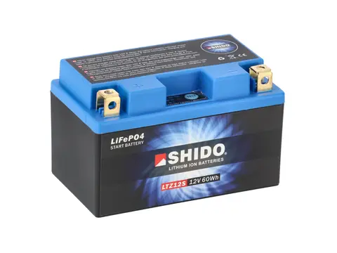 Shido LTZ12S Lithium - 12V ATV/MC/Snøscooter Batteri 12V, 5Ah, 60Wh, 150x87x110
