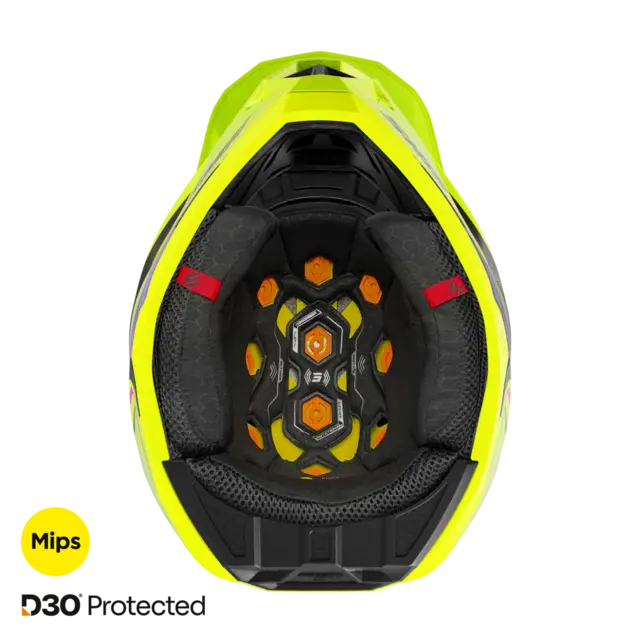 Shot Lite Glory Crosshjelm XS Mips - Neon Gul Perlemor 