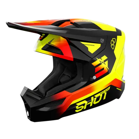 Shot Furious Rocket Crosshjelm Barn - Neon Gul Blank