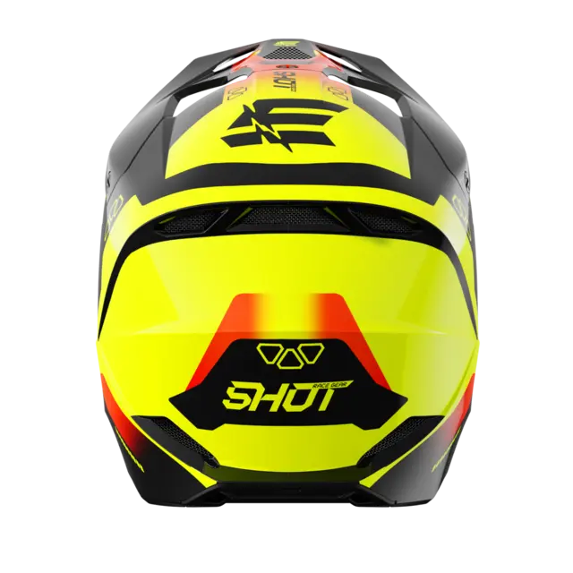Shot Furious Rocket Crosshjelm YS Barn - Neon Gul Blank 