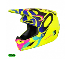 SHOT SPEED GHOST Crosshjelm Barn-Blank Neon Gul