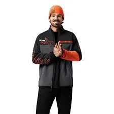 Ski-Doo X-Team Fleece Jakke Herre - Oransje/Grå/Svart