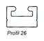 Sleide Profil 26, 188cm Grafitt-Polaris Profil 26, Grafitt