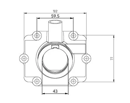 Forgasserflens- Polaris, 600 OEM: 1253146, 1253259 