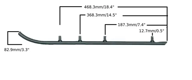 Styreskinne Stål - Polaris Selges parvis, Uten Koromant 