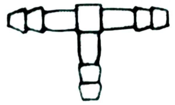 T-Kobling For Primerslange Dim. 3x3x3mm, passer primerslanger. 