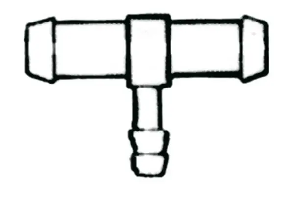 T-Kobling 6/3mm F.Primer U/Filt 