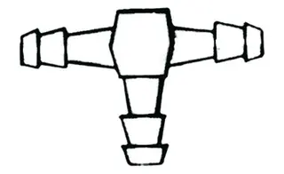 T-Kobling 6mm Bensinslange