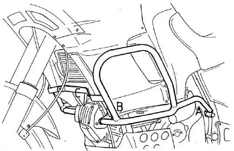 Hepco &amp; Becker Cagiva Elefant 750/900 Motorbøyle - Sort