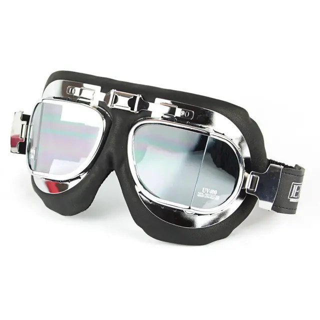 Stadium MC Brille Leather Look - Sort Anti-fog og UV400 beskyttelse 