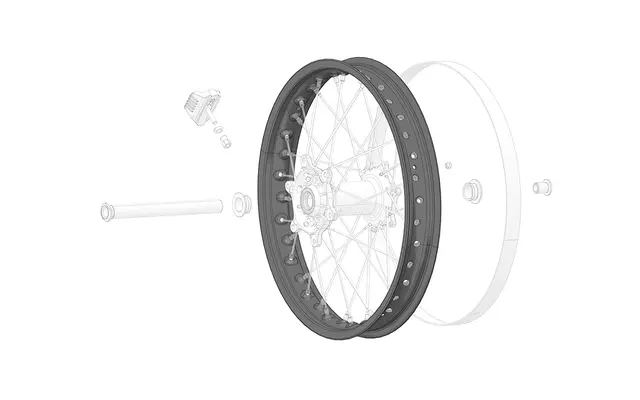 Stark Felg 2.15 x 18" Ikke komplett/uten eiker 