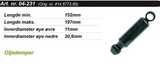 St&#248;tdemper Ski-Doo Bakre Standard - Olje OEM: 414577300, 414442700