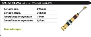 St&#248;tdemper Fremre Kimpex Gold 1604-368 1604-369
