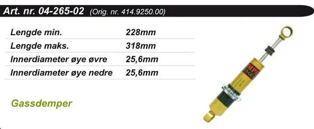 Støtdemper Ski-Doo Fremre Kimpex Gold 414925000 