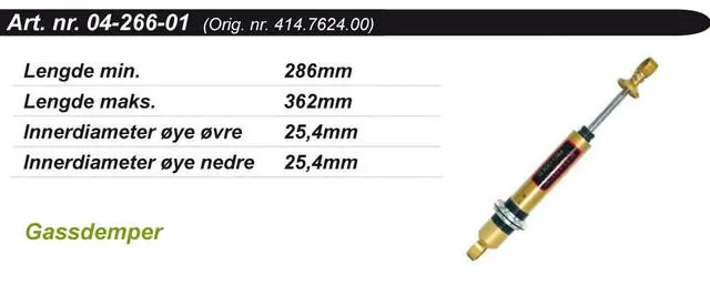 Støtdemper Ski-Doo KYB Bakre Kimpex Gold 414762400 