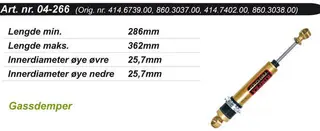 St&#248;tdemper Ski-Doo Bakre Kimpex Gold 414673900/860303700/414740200/860303800