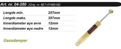 St&#248;tdemper Yamaha Bakre Kimpex Gold OEM: 8E74748000, 8F34748000, 8H94748000