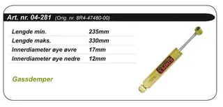 St&#248;tdemper Yamaha Bakre Kimpex Gold 8R44748000