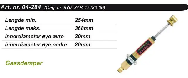 Støtdemper Yamaha Bakre Kimpex Gold 8Y04748000, 8AB4748000 