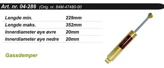St&#248;tdemper Yamaha Bakre Kimpex Gold 84M4748000