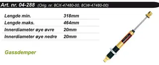 St&#248;tdemper Yamaha Bakre Kimpex Gold 8CX4748000, 8CW4748000, 8CW4748010